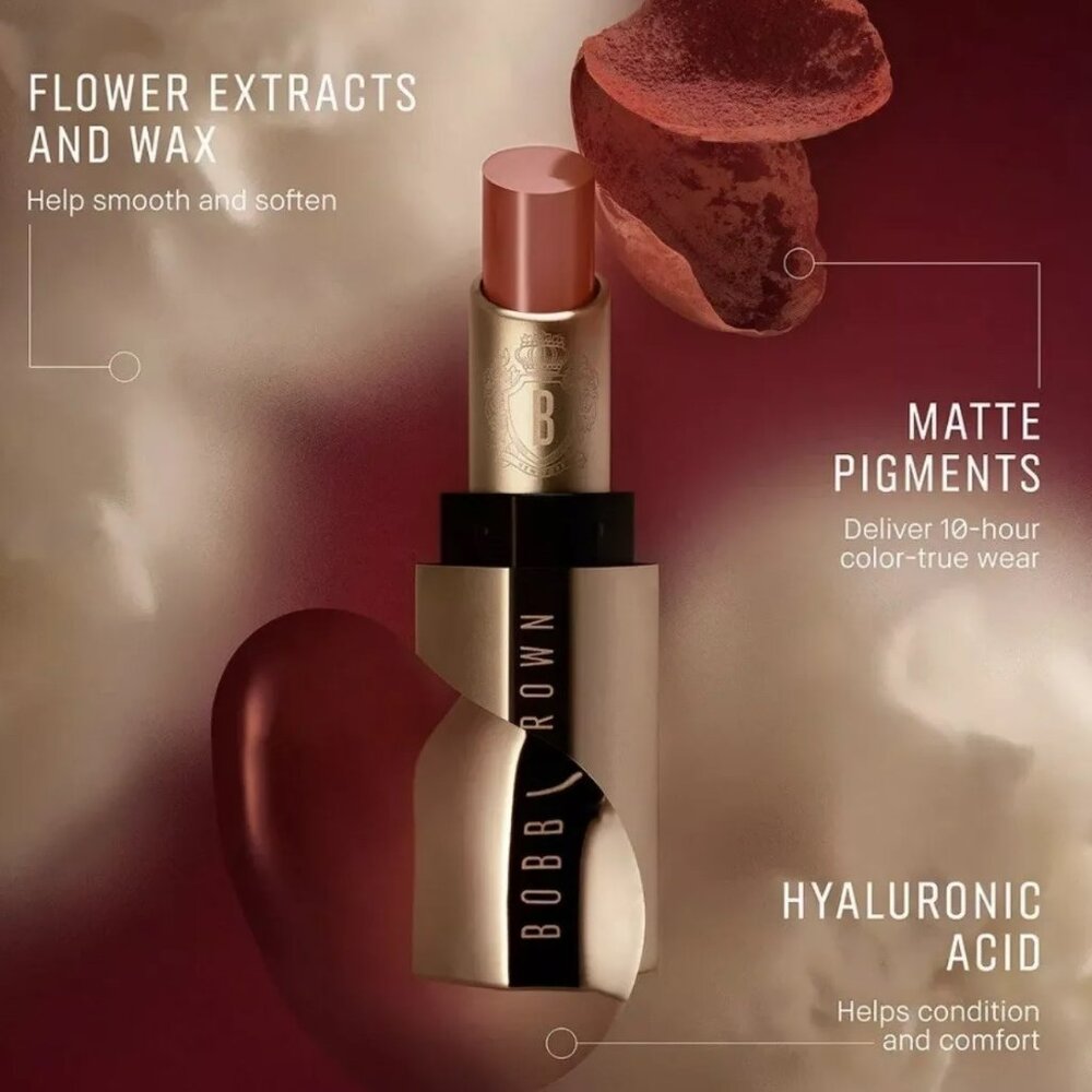 Bobbi Brown Luxe Matte Lipstick ~ RUBY 808 ~ 0.12oz/3.5G Full Size NIB